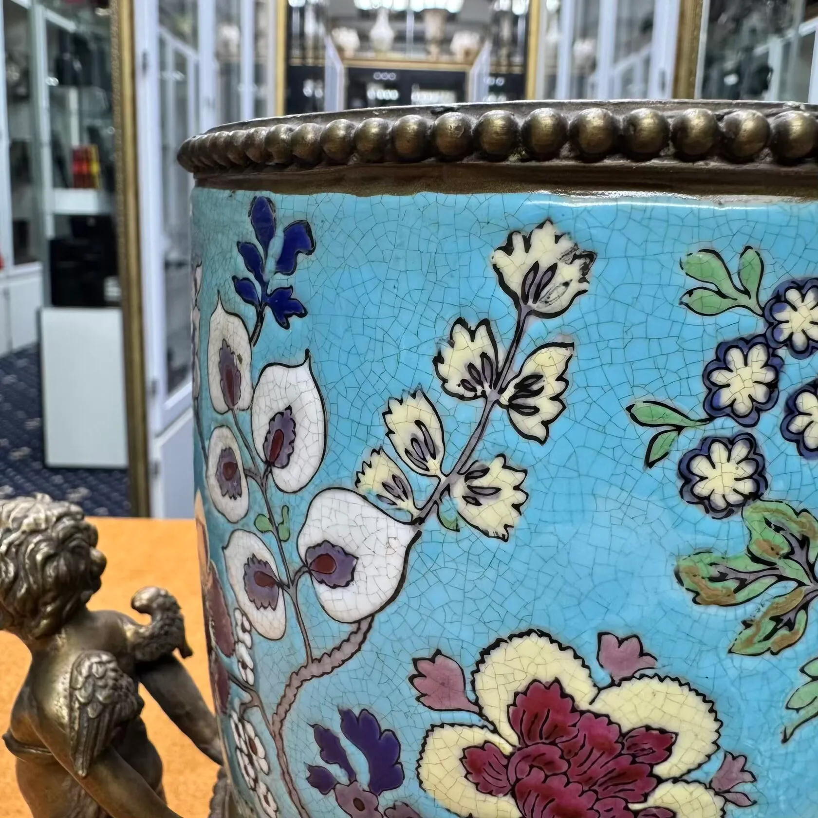 Шкатулка Ангелы голубая